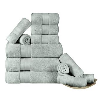 SUPERIOR 12 pc Turkish Cotton Ultra-Plush Towel Set