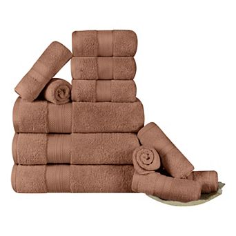 SUPERIOR 12 pc Turkish Cotton Ultra-Plush Towel Set
