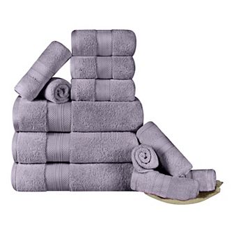 SUPERIOR 12 pc Turkish Cotton Ultra-Plush Towel Set