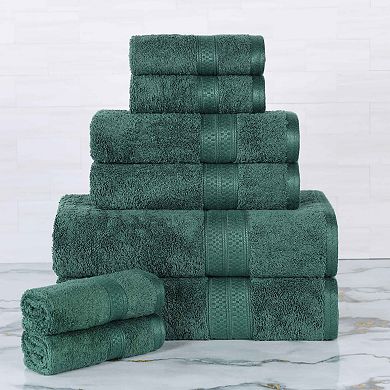 SUPERIOR Rayon From Bamboo 8-Piece Bath Towel Set