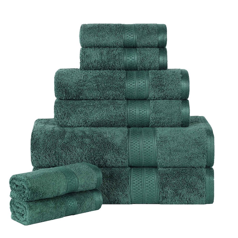 onsen towel グリーン SUPERIOR Rayon From Bamboo 8-Piece Bath Towel Set