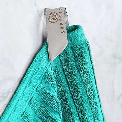 SUPERIOR 3-piece Soho Ribbed Textured Cotton Towel Set