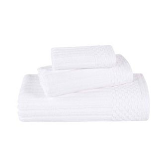 SUPERIOR 3 pc Soho Ribbed Textured Cotton Towel Set
