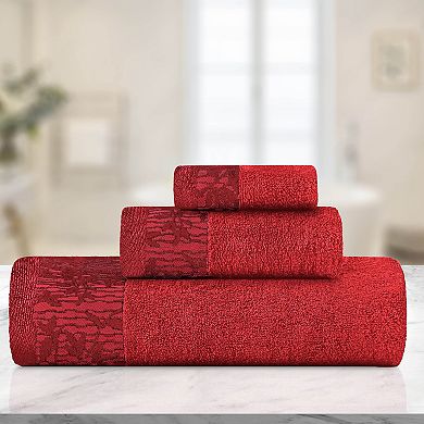 SUPERIOR 3-piece Wisteria Cotton Vintage Towel Set