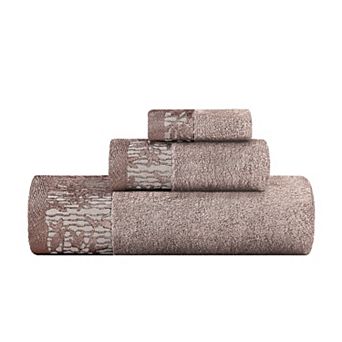 SUPERIOR 3 pc Wisteria Cotton Vintage Towel Set