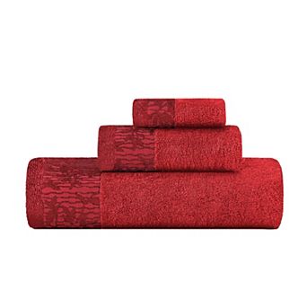 SUPERIOR 3 pc Wisteria Cotton Vintage Towel Set