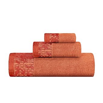 SUPERIOR 3 pc Wisteria Cotton Vintage Towel Set