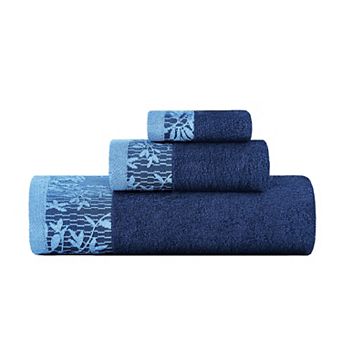SUPERIOR 3 pc Wisteria Cotton Vintage Towel Set