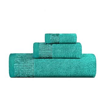 SUPERIOR 3 pc Wisteria Cotton Vintage Towel Set
