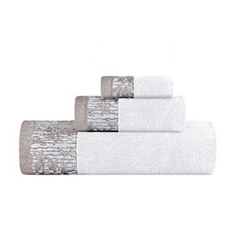 SUPERIOR 3 pc Wisteria Cotton Vintage Towel Set