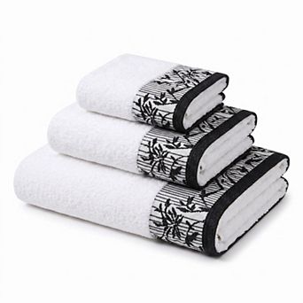 SUPERIOR 3 pc Wisteria Cotton Vintage Towel Set