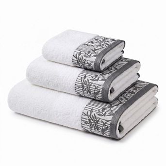 SUPERIOR 3 pc Wisteria Cotton Vintage Towel Set