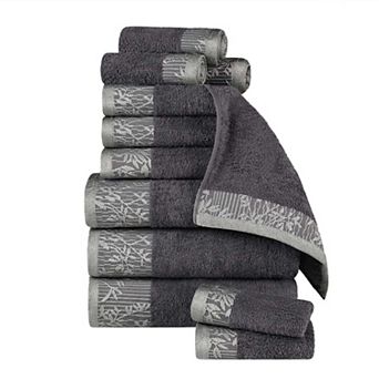 SUPERIOR Wisteria 12 pc Cotton Vintage Towel Set