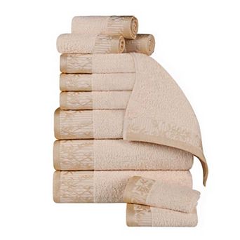 SUPERIOR Wisteria 12 pc Cotton Vintage Towel Set