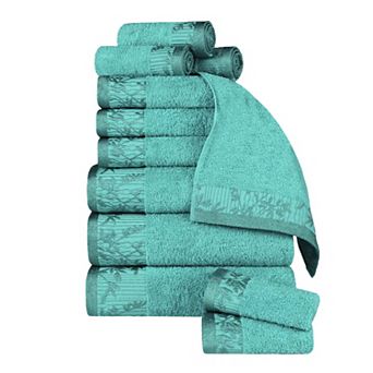SUPERIOR Wisteria 12 pc Cotton Vintage Towel Set
