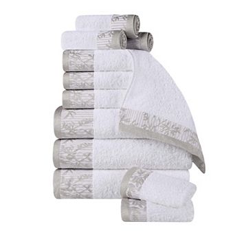 SUPERIOR Wisteria 12 pc Cotton Vintage Towel Set