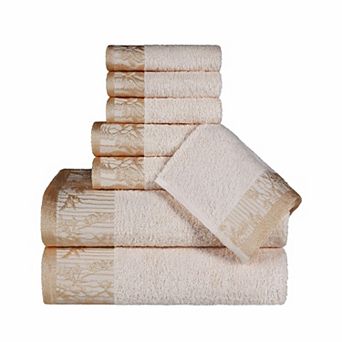 SUPERIOR Wisteria 8 pc Cotton Vintage Towel Set