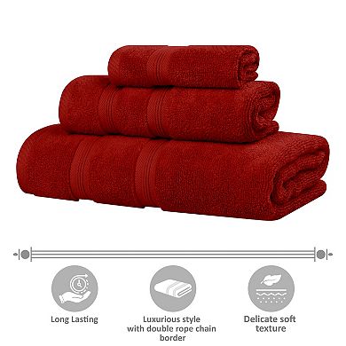 SUPERIOR Smart Dry 3-Piece Zero Twist Cotton Towel Set