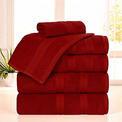SUPERIOR Smart Dry 6-Piece Zero Twist Cotton Towel Set