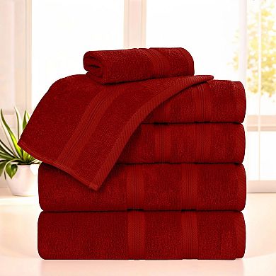 SUPERIOR Smart Dry 6-Piece Zero Twist Cotton Towel Set