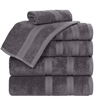 SUPERIOR Smart Dry 6 pc Zero Twist Cotton Towel Set