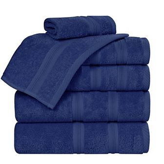 SUPERIOR Smart Dry 6 pc Zero Twist Cotton Towel Set