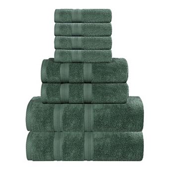 SUPERIOR Smart Dry 8 pc Zero Twist Cotton Towel Set