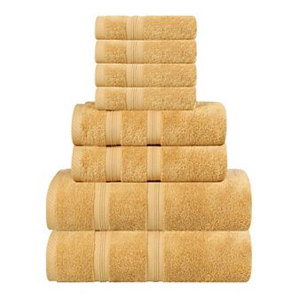 SUPERIOR Smart Dry 8 pc Zero Twist Cotton Towel Set