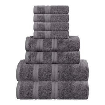 SUPERIOR Smart Dry 8 pc Zero Twist Cotton Towel Set
