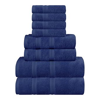 SUPERIOR Smart Dry 8 pc Zero Twist Cotton Towel Set