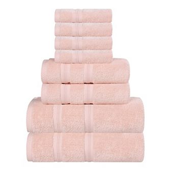 SUPERIOR Smart Dry 8 pc Zero Twist Cotton Towel Set