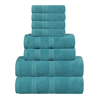 SUPERIOR Smart Dry 8 pc Zero Twist Cotton Towel Set