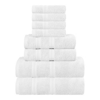SUPERIOR Smart Dry 8 pc Zero Twist Cotton Towel Set