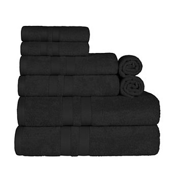 SUPERIOR Ultra Soft Cotton Absorbent Solid 8 pc Towel Set