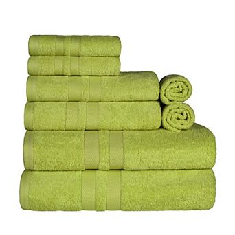 SUPERIOR Ultra Soft Cotton Absorbent Solid 8 pc Towel Set