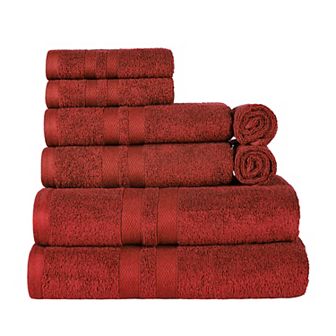 SUPERIOR Ultra Soft Cotton Absorbent Solid 8 pc Towel Set