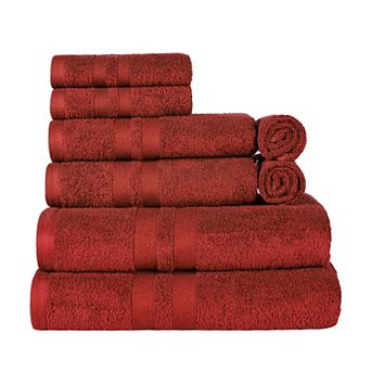 SUPERIOR Ultra Soft Cotton Absorbent Solid 8 pc Towel Set