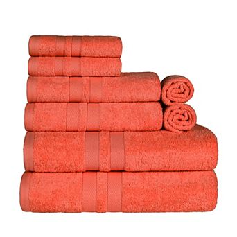 SUPERIOR Ultra Soft Cotton Absorbent Solid 8 pc Towel Set
