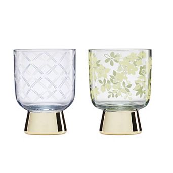 Cambridge Floral Double Old Fashioned Glasses 2 pc Set