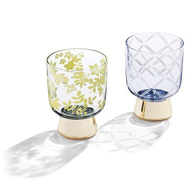 Cambridge Floral Double Old Fashioned Glasses 2-piece Set