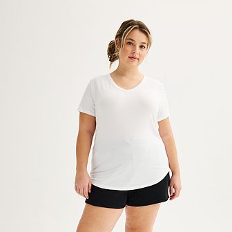 Juniors' Plus SO® Short Sleeve V-Neck Tee
