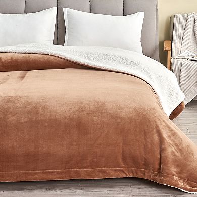 Madelinen® Plush to Sherpa Reversible Throw Blanket