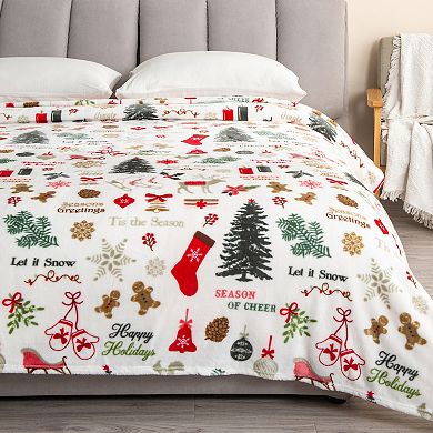 Madelinen® Christmas Cozy Soft Plush Throw Blanket