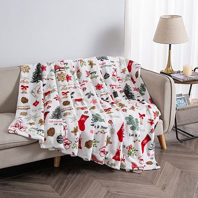 Madelinen® Christmas Cozy Soft Plush Throw Blanket