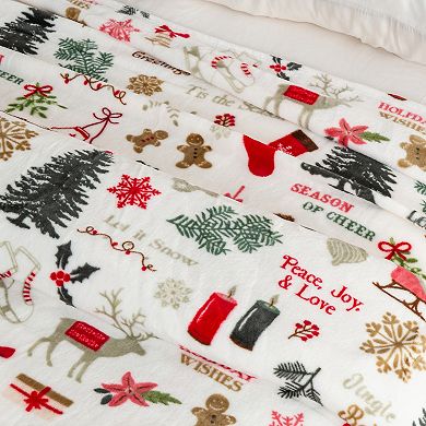 Madelinen® Christmas Cozy Soft Plush Throw Blanket