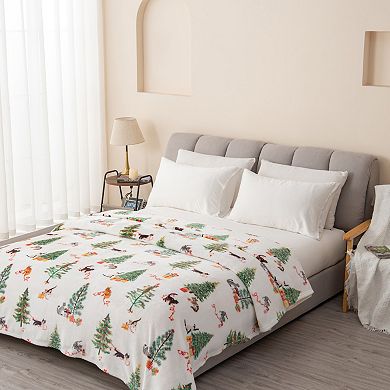 Madelinen® Christmas Cozy Soft Plush Throw Blanket
