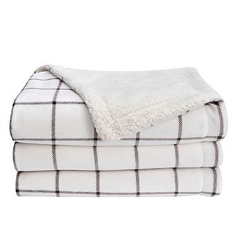 Madelinen® Plush to Sherpa Reversible Throw Blanket