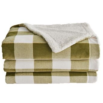 Madelinen® Plush to Sherpa Reversible Throw Blanket