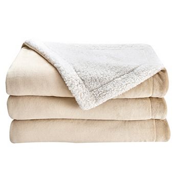 Madelinen® Plush to Sherpa Reversible Throw Blanket