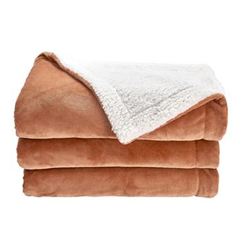 Madelinen® Plush to Sherpa Reversible Throw Blanket